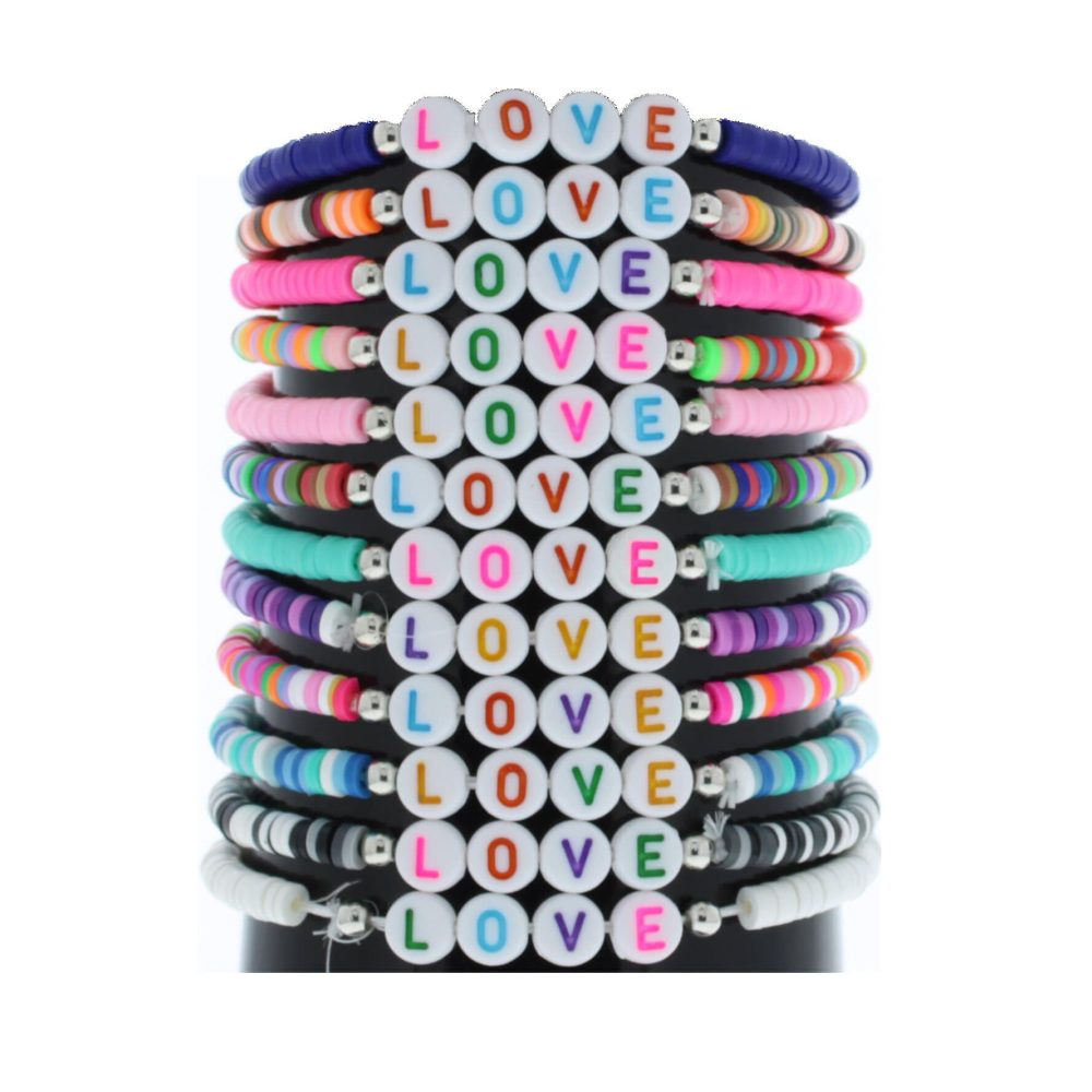 Zac's Alter Ego - Assorted Colourful LOVE Friendship Bracelets Armband - Multicolours